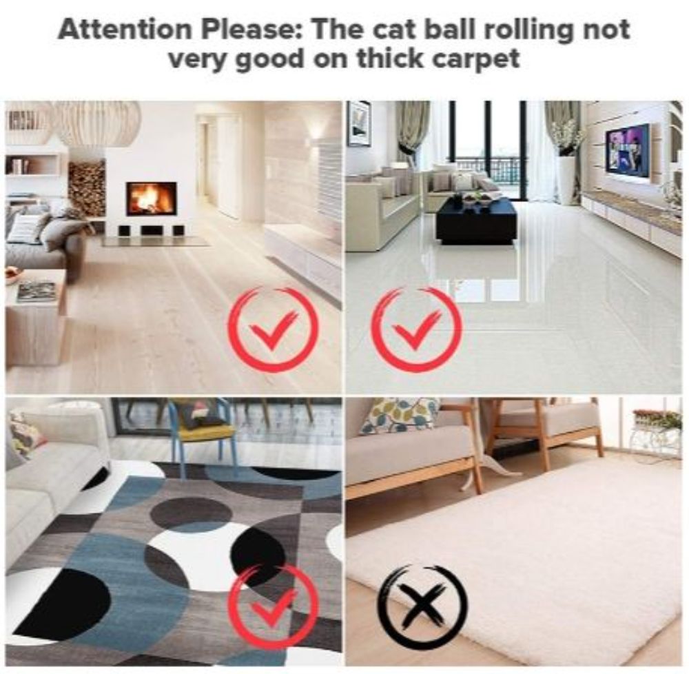 Pet Cat Toys Interactive Ball Smart Cat Teaser USB Rechargeable Automatic Self Rotating Toy Suitable For Kitten Puppy