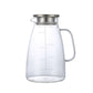 2L Large Capacity High Borosilicate Hydrochloric Acid Glass Jug Heat-resistant Glass Jug Juice Glass Jug Precision Scale With Stainless Steel Filter