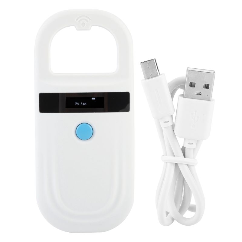 Microchip Scanner Pet Reader, Rechargeable Animal Chip Identification Scanner Microchip Scanner 134.2/ 125kHz White