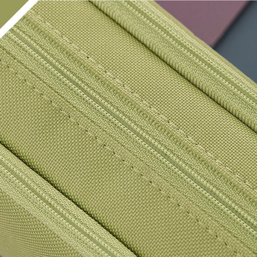 Double Sided Pen Bag Pencil Case Special Macaron Color Dual Canvas Pocket Storage Pouch Stationery School Easy Grip