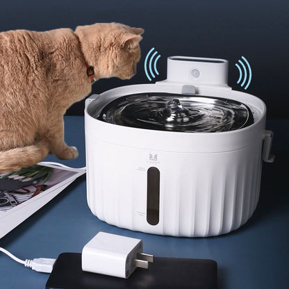 Wireless Pets Cat Water Fountain Auto Feeder Cat Supplies Puppy Water Bowl Intelligent Wireless Automatic Circulation