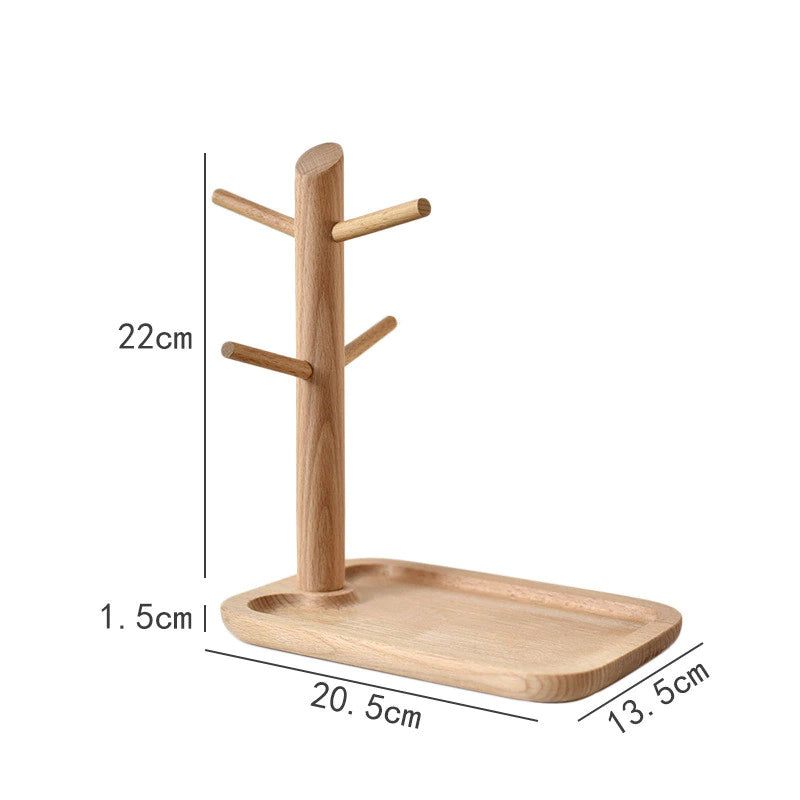 Hanging Key Cup Holder Jewelry Earring Ring Display Desktop Rack Commercial Wood Storage All-Purpose Space Saving Tray