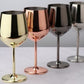 Stainless Steel Wine Glass 500ml Single-layer Unbreakable Stemmed Cocktail Goblet, Bright Light Wear Resistant Durable