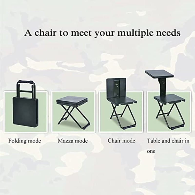 Multifunctional Folding Outdoor Portable Horse Field Writing Fishing Chair Learning Chair All-in-one Folding Troop Table