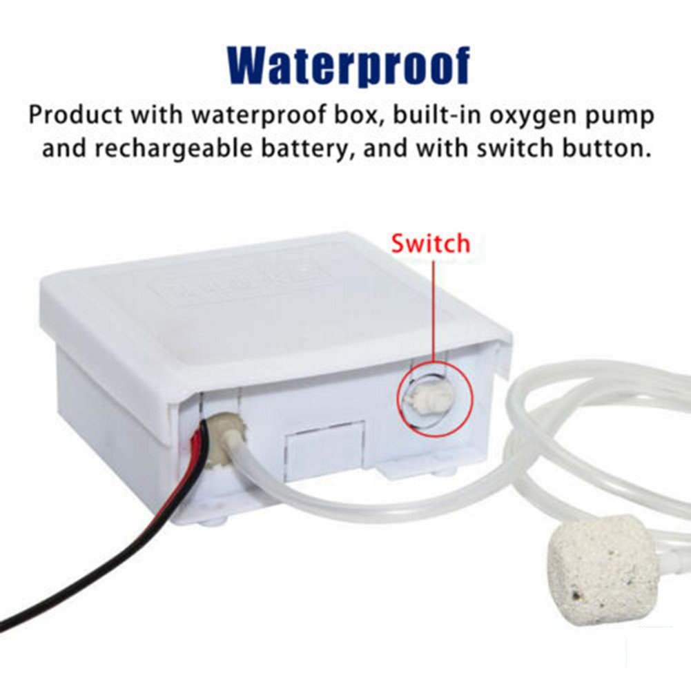 Solar Air Pumps Oxygenator Powered Panel for Aquarium Fish Tank Pond Waterproof Box Efficient Rechargeable Battery Pump