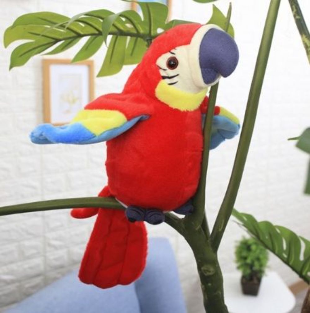 Cute Toy Musical Plush Stuffed Toy Parrot Talking Bird Preschool Kids Baby Toys Cartoon Good Playmate For Kids Education