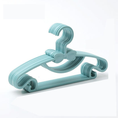 20pcs Portable Cute Clothes Hanger Kid Baby Clothes Coat Plastic Hanger Hook Household Kid Pants Hangers for Clothes Hanger