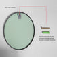 Wall Hanging Round Mirror Bathroom Toilet Living Room Corridor Bedroom Wall Mounted Black Mirror 40/50/60/70cm