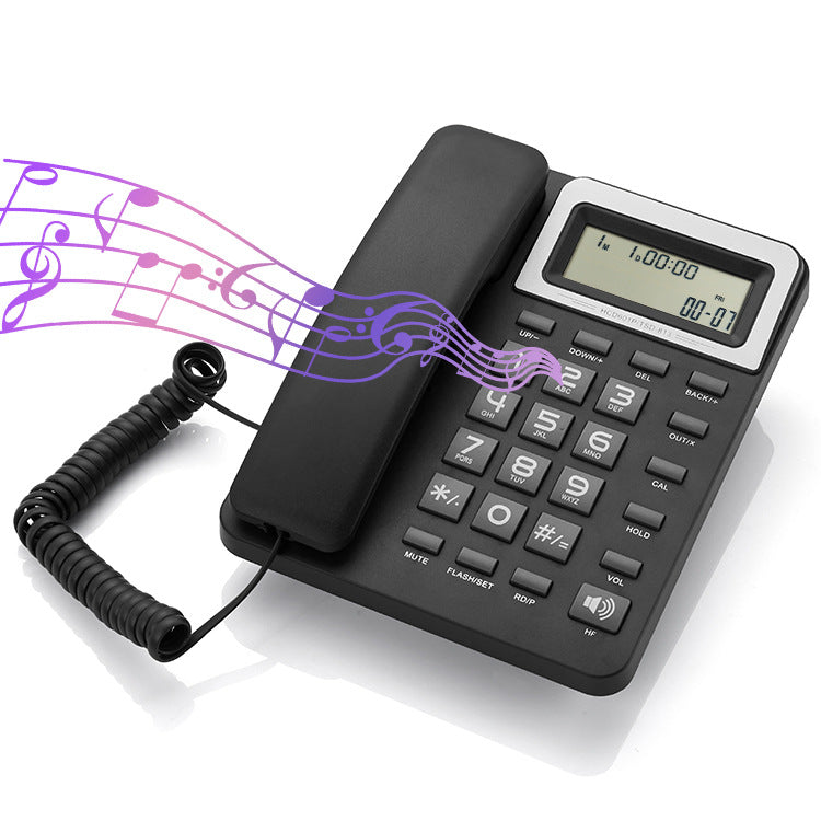 Desktop Corded Landline Phone Fixed Telephone with LCD Display Mute/ Pause/ Hold/ Flash/ Redial/ Hands Free/ Calculator