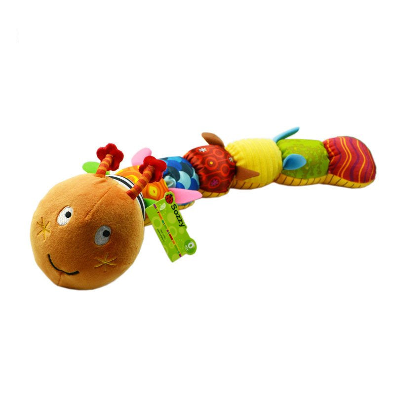 Infant Baby Musical Stuffed Animal Activity Soft Toys with Multi-Sensory Crinkle, Rattle and Textures, for Tummy Time