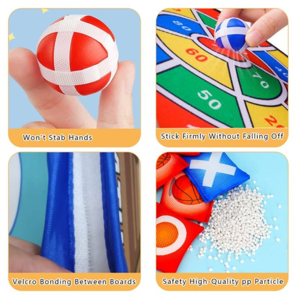 Creative Throwing Sandbags Sticky Ball Target Outdoor Game Darts Shooting Training Fun Cartoon Kids Toys Gifts Bean Bag