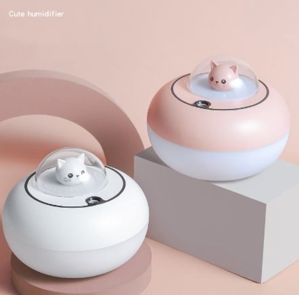 300ML Air Humidifier Cute Cat Diffuser USB Aroma Purifier Cool Mist Maker Adjustable With Night Lights At Night For Home