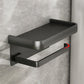 Toilet Paper Holder with Shelf, Aluminum Tissue Roll Holder with Mobile Phone Storage Shelf for Modern Bathroom