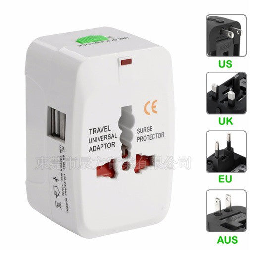 Universal Travel Adaptor charger with dual USB port power plug