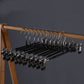 20Pcs of Strong Non Slip Clothing Black Hanger with Clip for Pants Skirt Bottom Nano-upgrade Strong Clamping Force