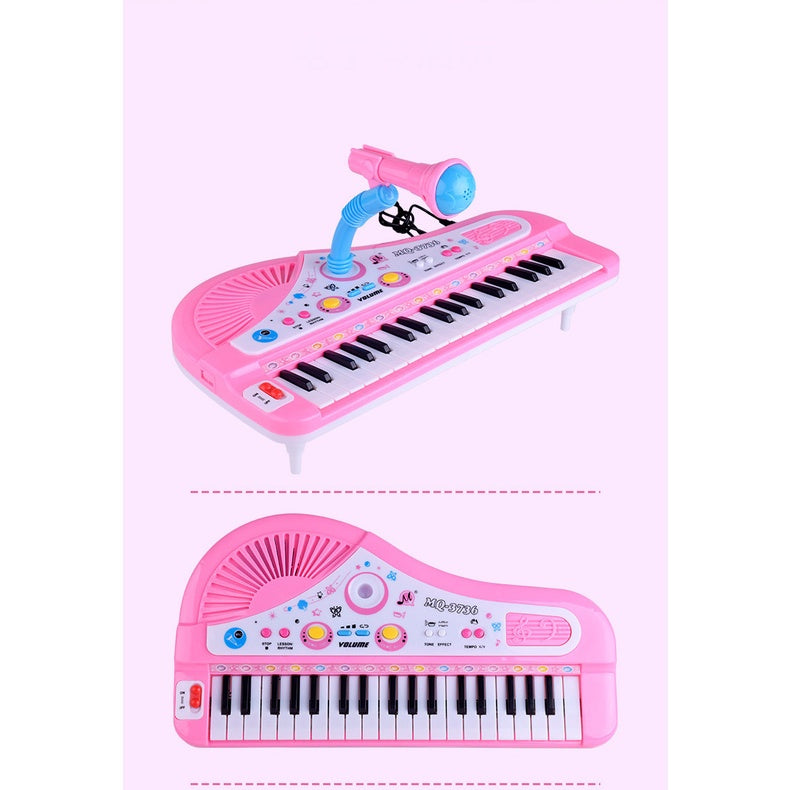 Kids Piano 37 Key Keyboard Piano Musical Toy With Microphone For Children's Toy Musical Instrument