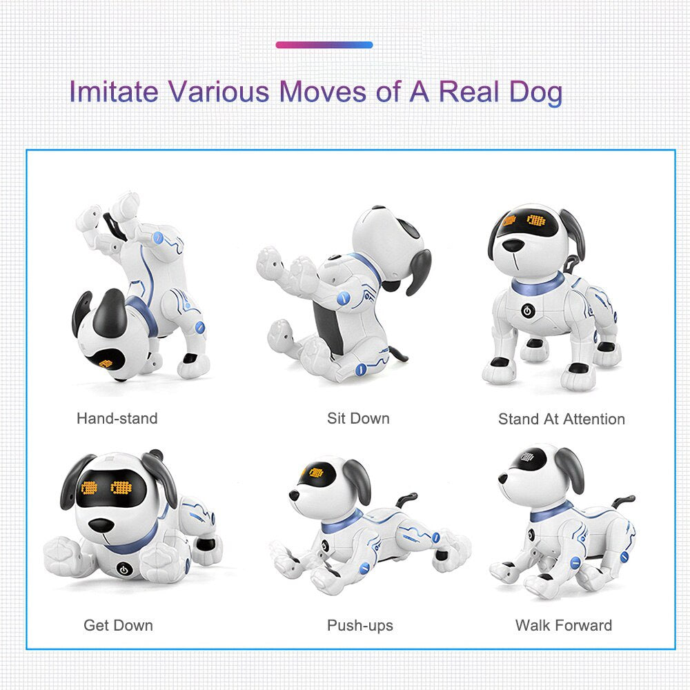 LE NENG TOYS Robot Dog K16A Electronic Pets Stunt Dog Voice Command Programmable Touch-sense Music Song Toy For Kids