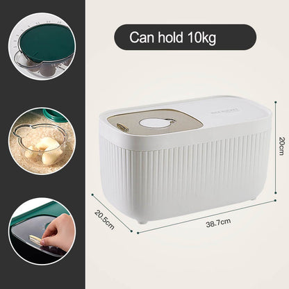 Kitchen Rice Airtight Container 5KG 10KG 15KG Bucket Nano Insect Moisture Proof Grain Sealed Jar Home Storage Air-tight