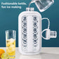 2 in 1 Transparent Ice Ball Maker Summer Water Bottle Ice Molder Bucket Bar Kitchen Tool Portable Icebox Leakproof Lid