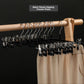 20Pcs of Strong Non Slip Clothing Black Hanger with Clip for Pants Skirt Bottom Nano-upgrade Strong Clamping Force