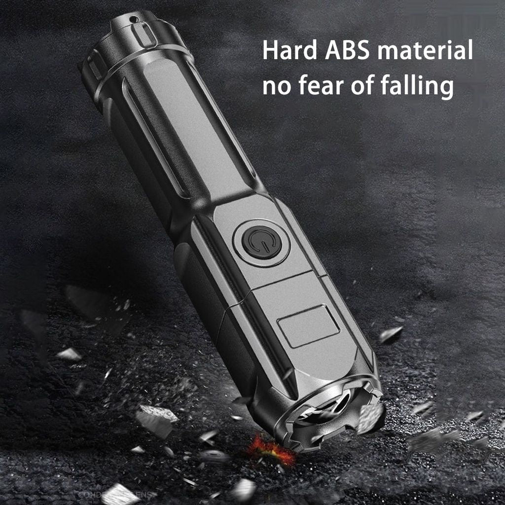 Led Flashlight Super Bright Zoomable USB Rechargeable Tactical Torch for Camping Hiking Fishing Water-proof