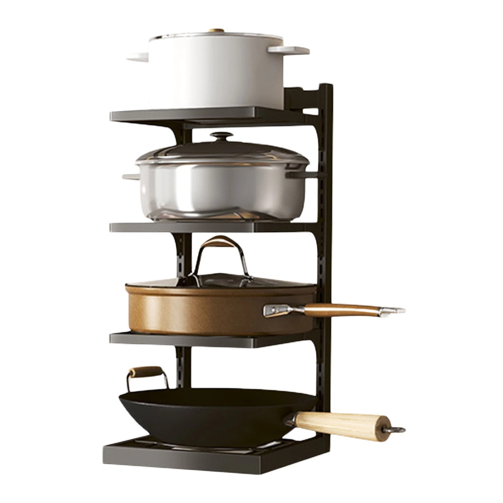 Adjustable Pot Rack / Under Sink Rack / Collapsible Kitchen Shelf Storage / 4 Layer Kitchen Pot Rack / Adjustable Height