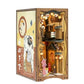DIY Dollhouse Model, Japanese Sakura Book Nook With LED Lights, 3D Bookshelf Insert, The Best Birthday Gifts Colorful
