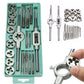 12/20pcs Tap And Die Set Tap Wrench Die Handle Screw Thread Threading Tapping Rethread Tool Bolt Screw Extractor