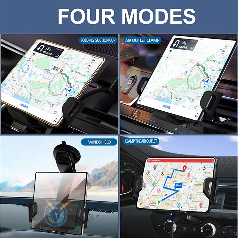 15W Qi Wireless Car Charger Mount Holder Fast Phone Charger for Samsung Galaxy Z Fold 3 2 iPhone 13 12 Max Huawei Mate X