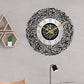Round 12 inch Islamic Calligraphy Wall Clock Muslim Eid，Quartz Silent Home Decor Muslim Atomic Religious Pendulum