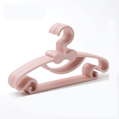 20pcs Portable Cute Clothes Hanger Kid Baby Clothes Coat Plastic Hanger Hook Household Kid Pants Hangers for Clothes Hanger