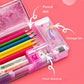 Quicksand Stationery Box Girls Primary School Princess Cute Children Pencil Box Girls Kids School Organizing Pencil Case