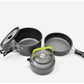 Camping and Hiking Cooking Set Nonstick Aluminum Portable Outdoor Tableware Kettle Pot Frying Pan Cookware