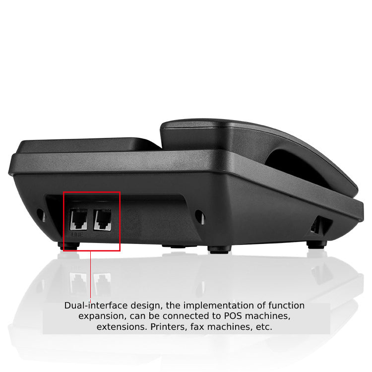 Desktop Corded Landline Phone Fixed Telephone with LCD Display Mute/ Pause/ Hold/ Flash/ Redial/ Hands Free/ Calculator