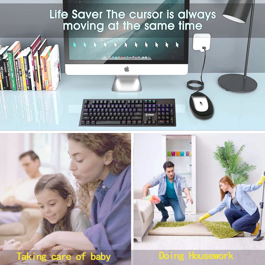 Beautiful USB Port Mouse Mover Keep Your PC Desktop Running no Software Required Random Mouse Mover Wake-up Mouse Mover