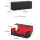 MTG Desk Box 400 Card Desk Box Card Storage Box Deck Box PU Leather Deck Box for Trading Card Games (Black+Red)