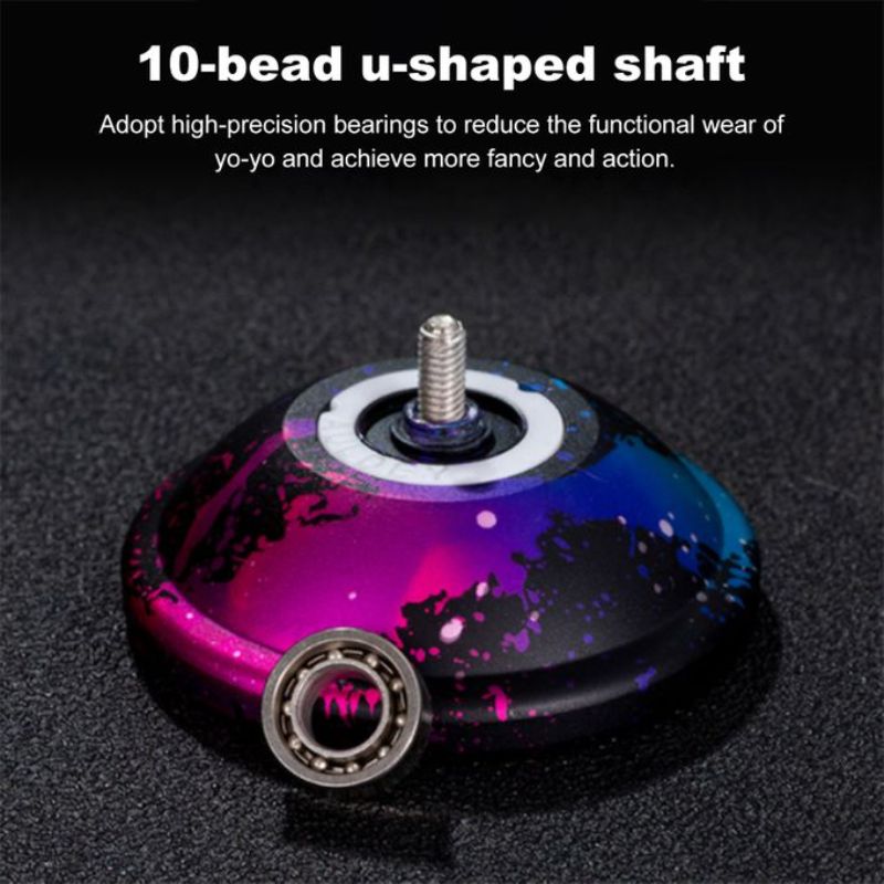 Dyfidvdo Metal Alloy Aluminum Yoyo Professional with 10 Ball kk bearing High Speed yoyo MY