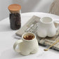 Creative Plump Cup With Sesame Glaze Ceramic Coffee Cup, Fun And Personalized Butt Mug, Niche Design, Korean Minimalist