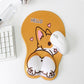 Ergonomic Gel Mouse Pad with Wrist Rest Support Pad Gaming Mouse Pad with Milk Cloth Cute Corgi Dog Soft Comfortable Pad