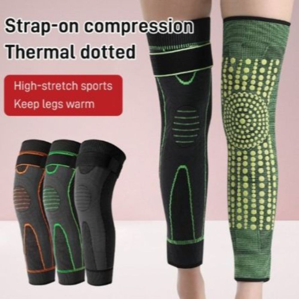 Wormwood strap non-slip warm Knitted knee brace Long sports knee pads for outdoor recreation equipment protective gears