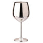 Stainless Steel Wine Glass 500ml Single-layer Unbreakable Stemmed Cocktail Goblet, Bright Light Wear Resistant Durable