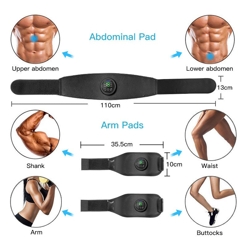 Muscle Trainer Stimulator Muscle Training Equipment Abdominal Muscle Stimulator EMS Trainer Waist Support Electric Belt