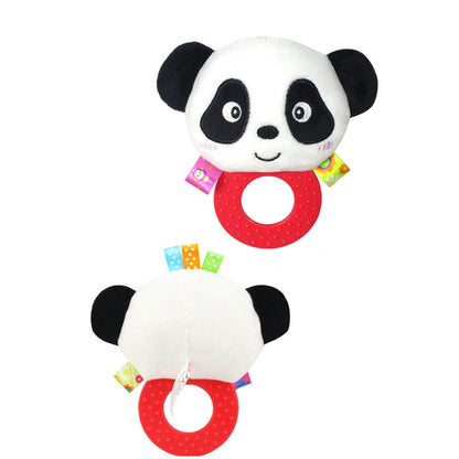 Funny Monkey Baby Soft Toy Rattle Teether Sound Plush Press Grip Squeezing Sounds Rich Colors For Sensory Exploration