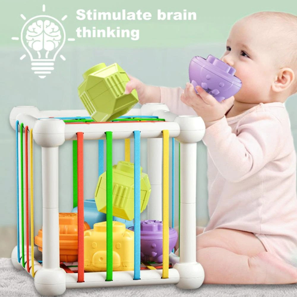 Kids Shapes Puzzle Toys Cute Pattern Matching Safe Materials Baby Intellectual Development Toy Kids Rainbow Training Toy