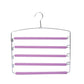 Pants Hanger 5 Layers Stainless Steel Non-Slip Foam Swing Arm Space Saving Clothes Slack Hangers Storage Organizer