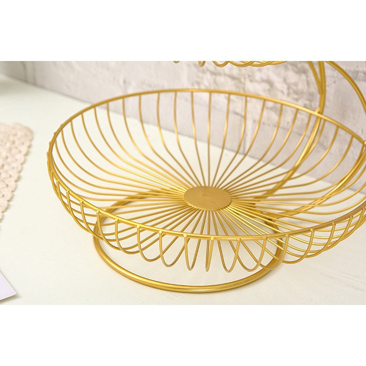 Copy of 3 Tiers Golden Fruit Storage Baskets Nordic Tier Gold Vegetables Kitchen Organizer Fruit Basket Living Room Home Rack