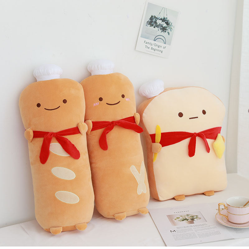 Stuffed Toy Sliced Bread Pillow Bolster Cushion Baby Doll Friend Soft Plush Toy Birthday Valentine Love Gift