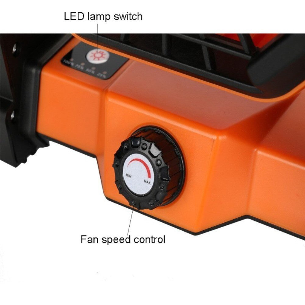 Electric Fan Portable Outdoor Camping Lamp USB Charging Multi-Function Lighting 3.7V 5200 mAh Battery Capacity