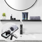 Cosmetic Glass Mirror Storage Toilet Rack No Punching Bathroom Shelf Wall Toilet Washstand