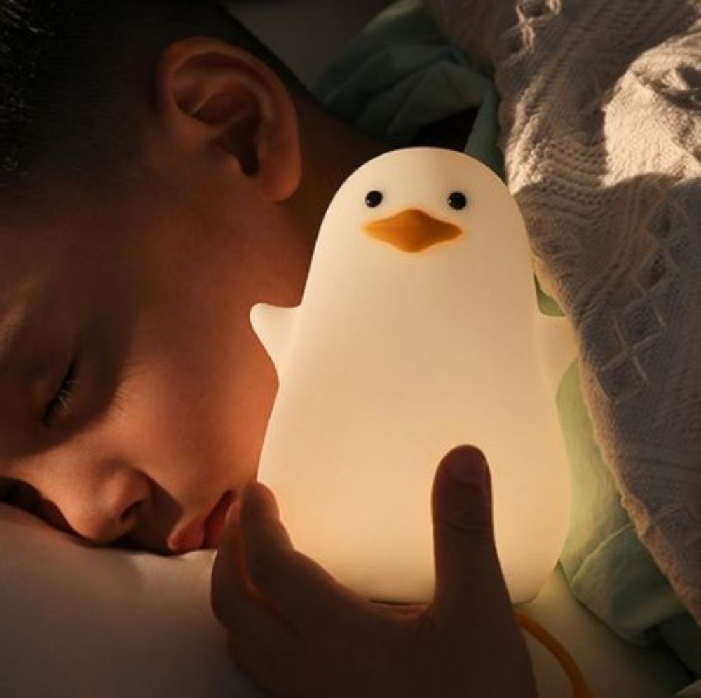 Richu Duck Shape LED Bedroom Lamp Silicone Touch Night Light for Home Decoration Adorable And Lovely Lamp High Quality